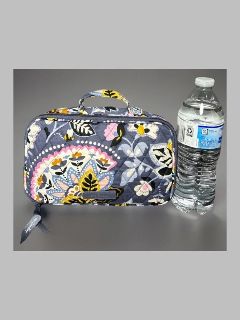 VERA BRADLEY MEDIUM CHARMONT MEADOW COSMETIC BAG QUILTED FLORAL TRAVEL CASE
